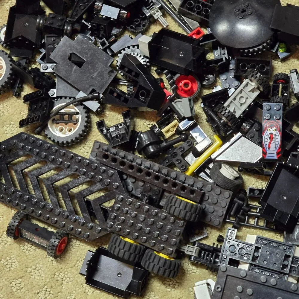 Lego and Lego Compatible Black Building Blocks Wheels Car Parts Lot GA164